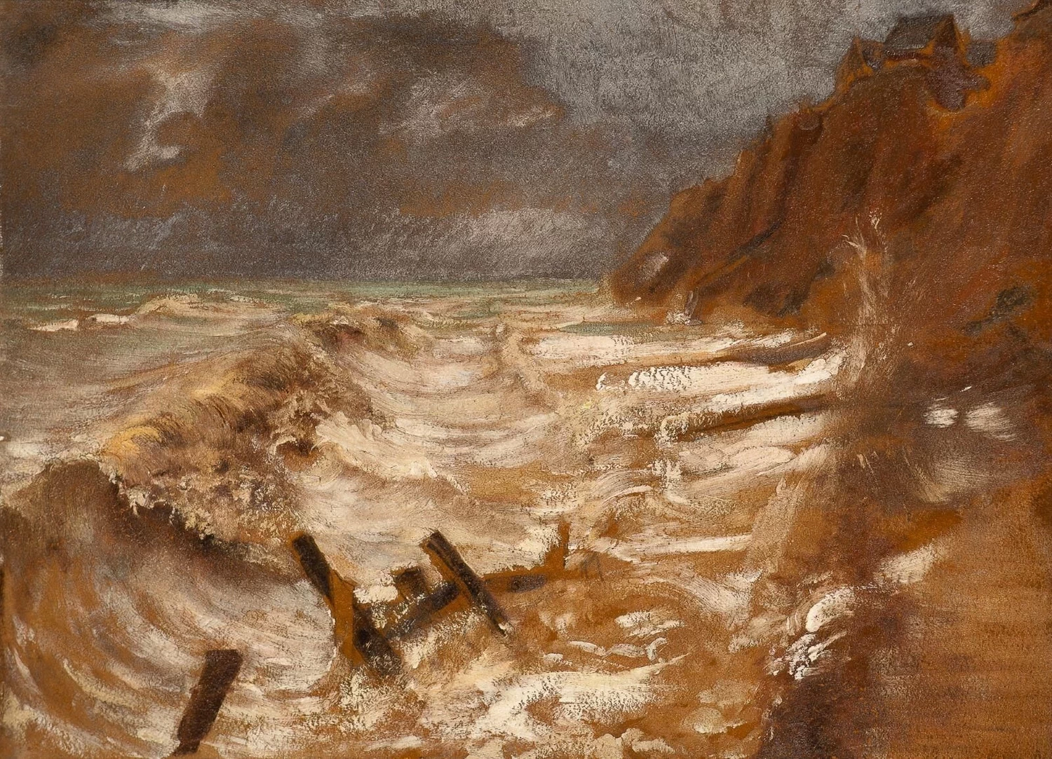 Mare furioso (tempestoso), Villerville - Saint, Cloud, museo Avelines